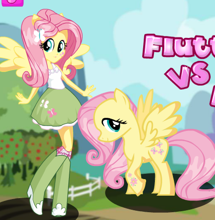 Fluttershy Vs Pony Human Game