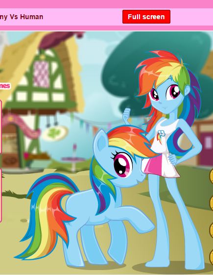 rainbow dash pony vs human