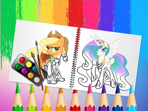 Sweet Pony Coloring Book Game